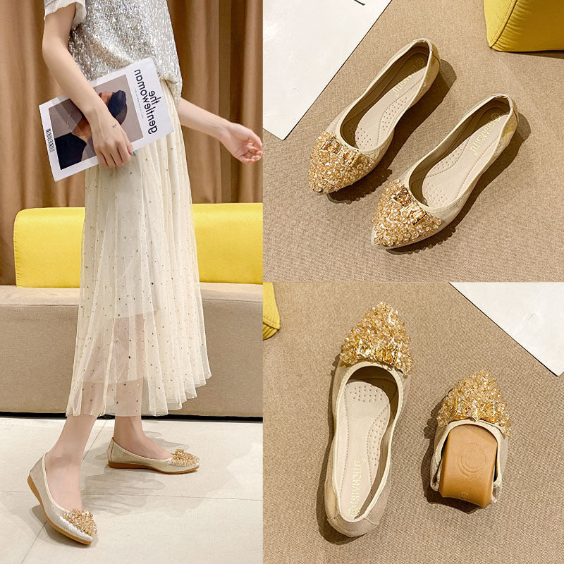 Soft Bottom Soft Surface Driving Shoes Women 2024 New Cross-border Foreign Trade Plus Size Women's Shoes Egg Roll Shoes Bean Shoes Pregnant Women's Shoes