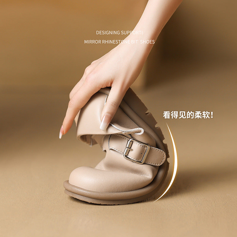 ZHR Casual Birkenness Shoes Women's 2023 New Style Fleece-lined Explosive Shoes Instagram All-match Flat Low-top Single-layer Shoes For Women