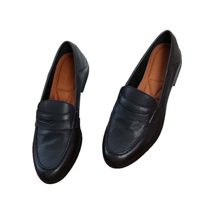 Walking Not Tired Factory Shoes Super Comfortable Two-Wear Loafers Women's One-Step Low Heel Retro British Style