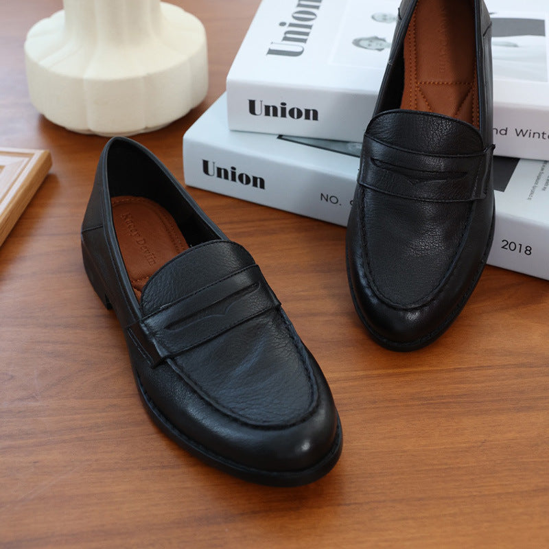 Walking Not Tired Factory Shoes Super Comfortable Two-Wear Loafers Women's One-Step Low Heel Retro British Style