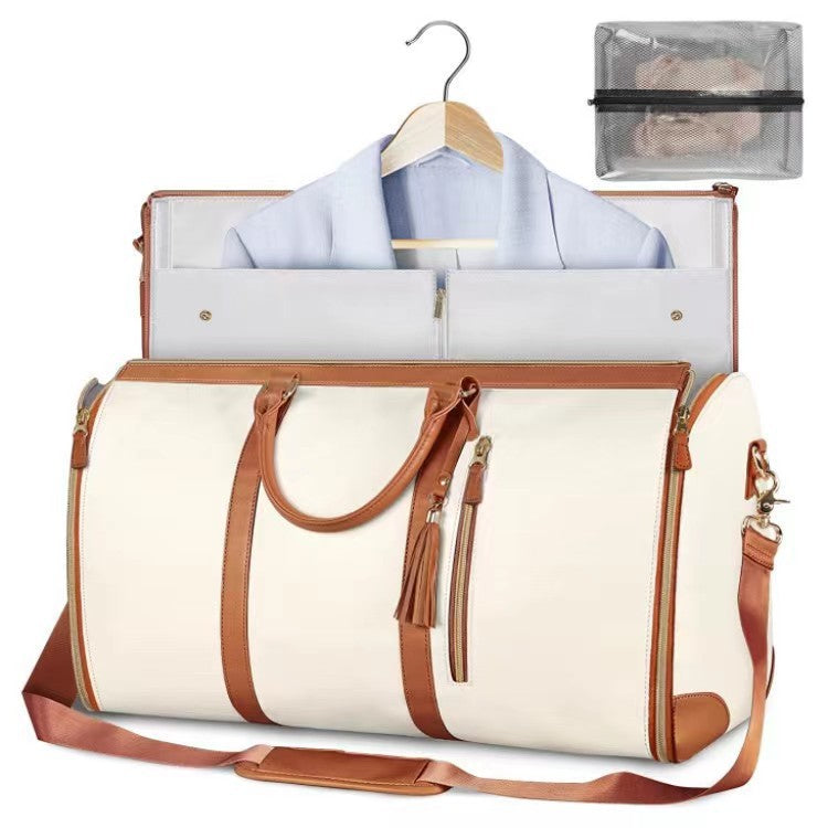 Travel Convenient Carry-on Clothing Bag Large PU Leather Duffel Bag Women's Fashion