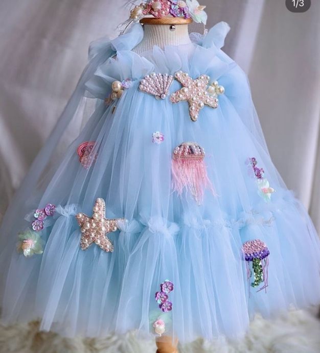 Yalindas New Children's Clothing Super Fairy Dress Little Girl Host Graduation Ceremony Dress Girl Dress