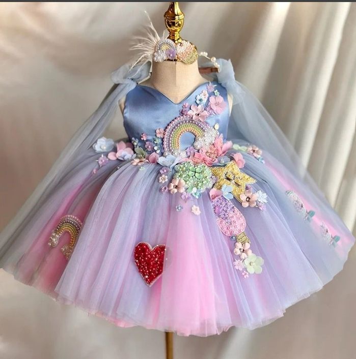 Yalindas New Children&#039;s Clothing Super Fairy Dress Little Girl Host Graduation Ceremony Dress Girl Dress
