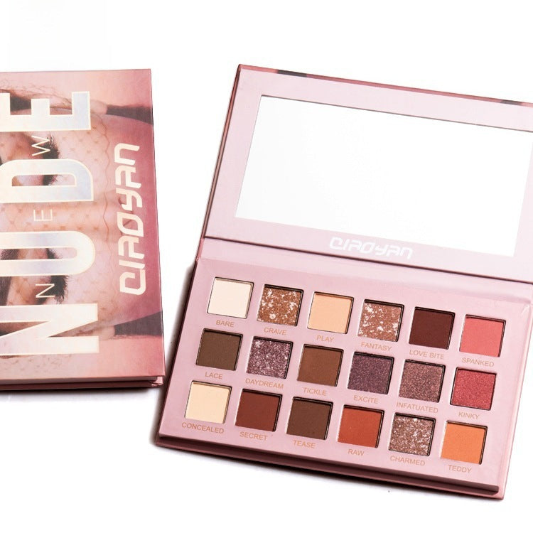 Qiao Yan Rose Desert 18 Color Eyeshadow Plate Makeup Pearlescent Matte Earth Color Eyeshadow Simplified Edition 1965