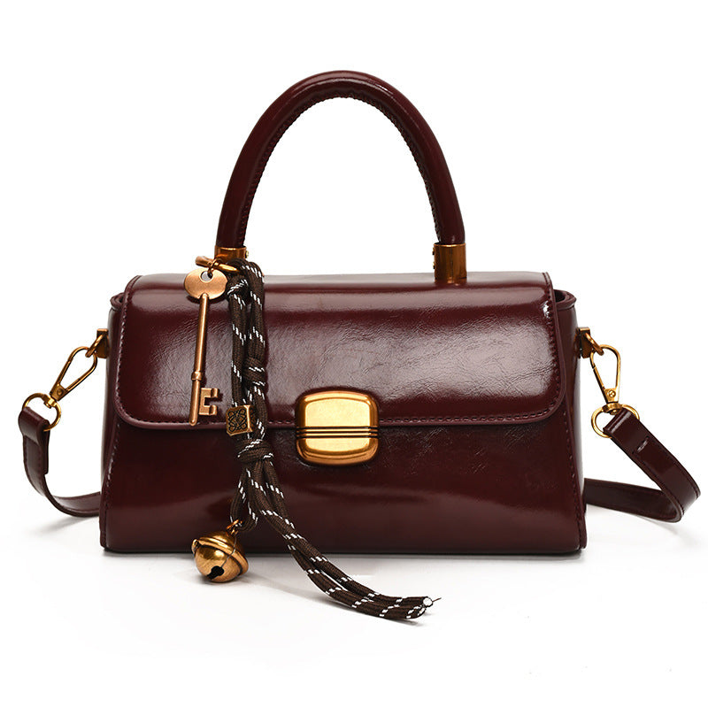 South Korea High-end Retro Bag Women&#039;s 2024 New Autumn And Winter All-match Crossbody Bag Fashionable Portable Small Square Bag Trendy