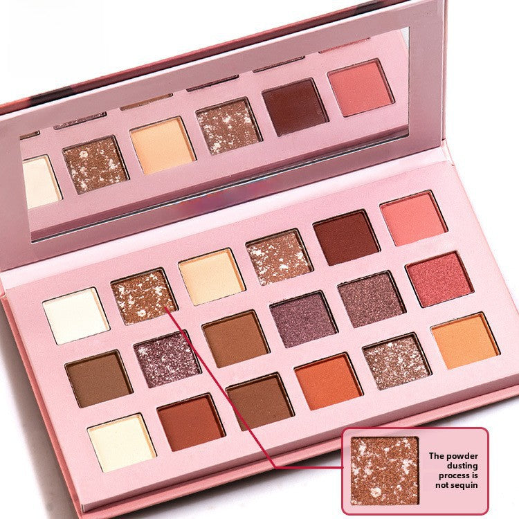 Qiao Yan Rose Desert 18 Color Eyeshadow Plate Makeup Pearlescent Matte Earth Color Eyeshadow Simplified Edition 1965