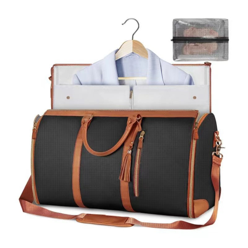 Travel Convenient Carry-on Clothing Bag Large PU Leather Duffel Bag Women&#039;s Fashion