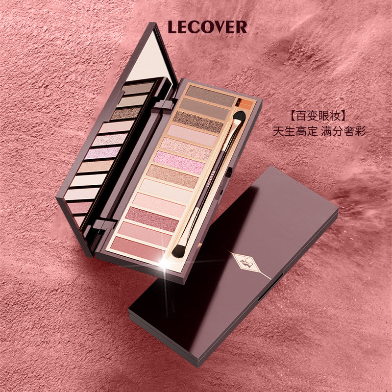 LC Pillow Lover Eye Shadow Integrated Plate LECOVER Eye Shadow Blush Integrated Plate Shining Earth Color Fine Flash