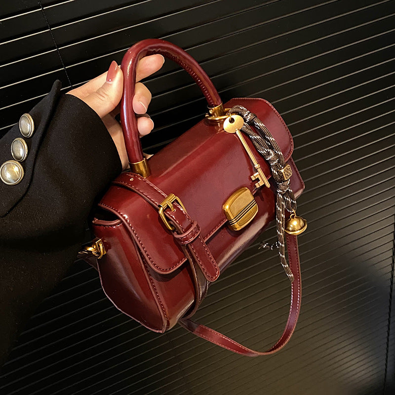 South Korea High-end Retro Bag Women&#039;s 2024 New Autumn And Winter All-match Crossbody Bag Fashionable Portable Small Square Bag Trendy