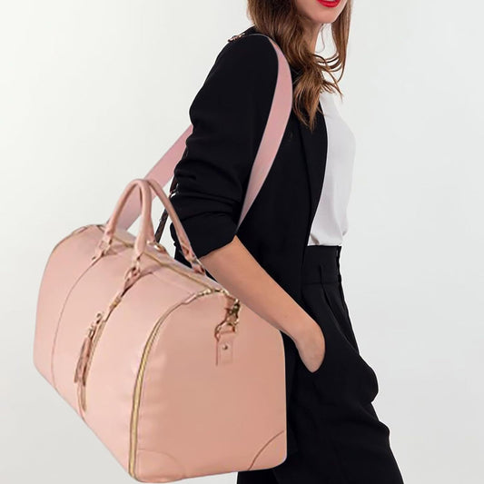 Travel Convenient Carry-on Clothing Bag Large PU Leather Duffel Bag Women&#039;s Fashion