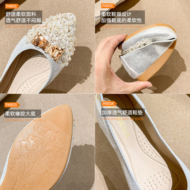 Soft Bottom Soft Surface Driving Shoes Women 2024 New Cross-border Foreign Trade Plus Size Women&#039;s Shoes Egg Roll Shoes Bean Shoes Pregnant Women&#039;s Shoes