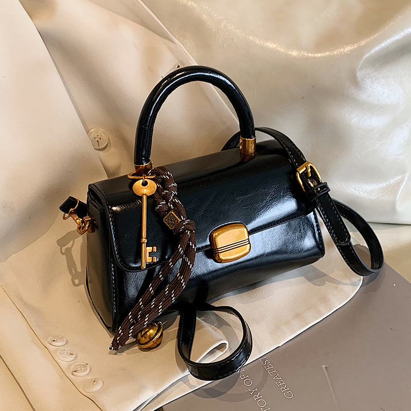 South Korea High-end Retro Bag Women&#039;s 2024 New Autumn And Winter All-match Crossbody Bag Fashionable Portable Small Square Bag Trendy