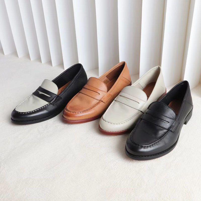 Walking Not Tired Factory Shoes Super Comfortable Two-Wear Loafers Women&#039;s One-Step Low Heel Retro British Style