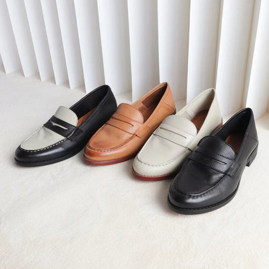 Walking Not Tired Factory Shoes Super Comfortable Two-Wear Loafers Women&#039;s One-Step Low Heel Retro British Style