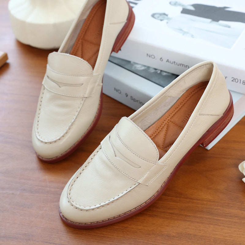 Walking Not Tired Factory Shoes Super Comfortable Two-Wear Loafers Women&#039;s One-Step Low Heel Retro British Style